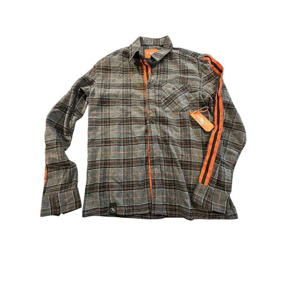 Brooklyn Standard Men's Flannel Plaid Button Down Shirt‎ Long Sleeve Medium NWT